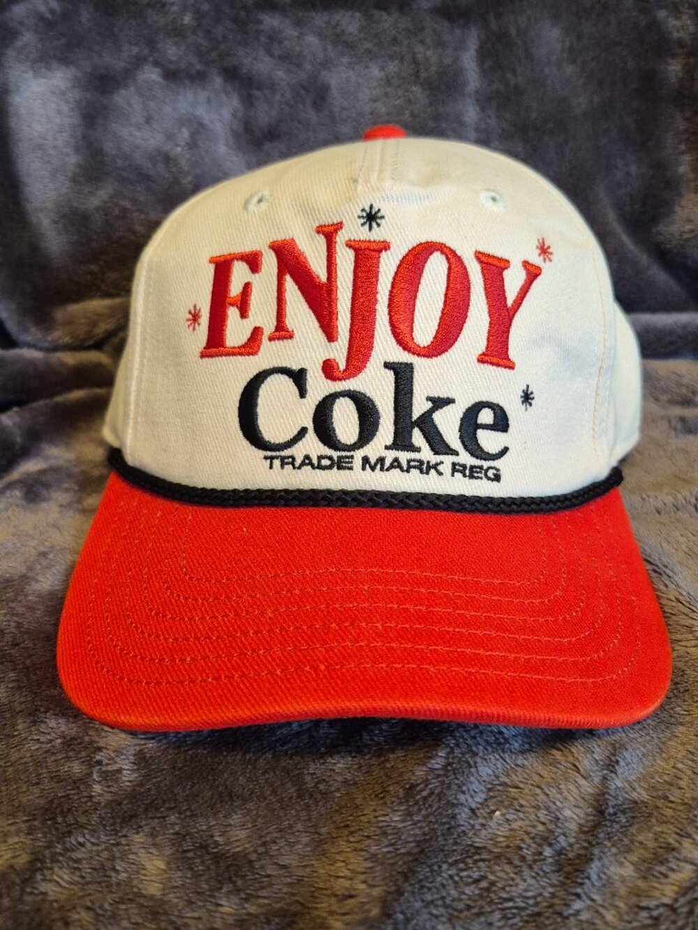 Mad Engine Coca Cola Enjoy Coke Hat Snapback Cap Hat Red White Black